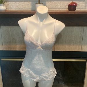 Florence by Nayelhi white lace bodysuit floral design